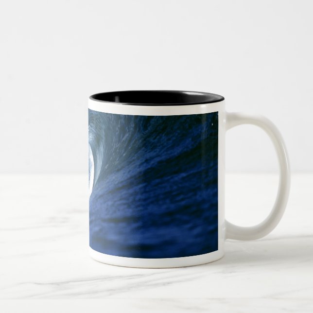 Fiji Islands, Tavarua, Cloudbreak. A wave Two-Tone Coffee Mug (Right)