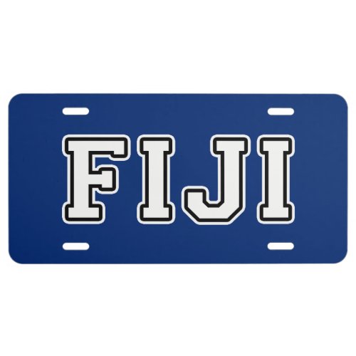 Fiji License Plate