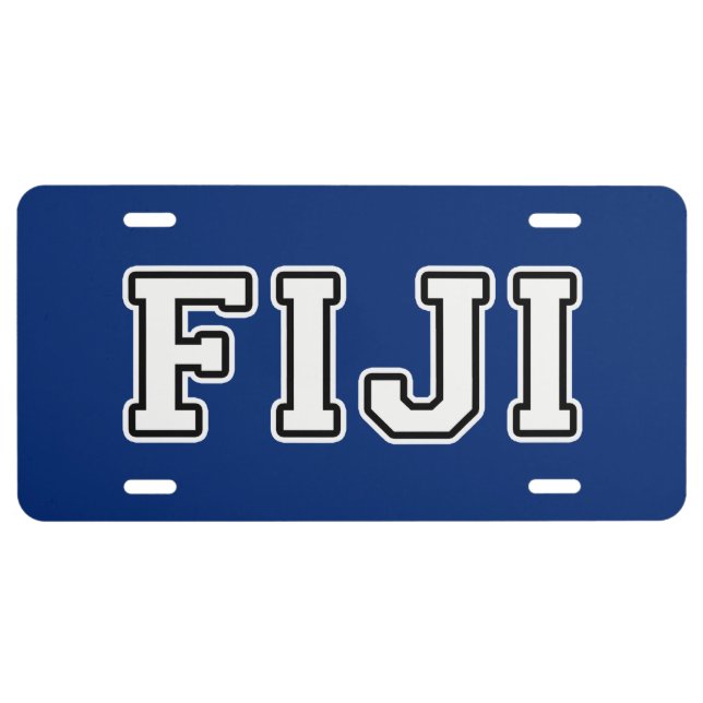 Fiji License Plate (Front)