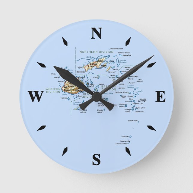 Fiji Map Clock (Front)