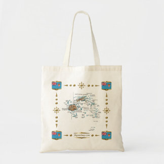 Fiji Map + Flags Bag