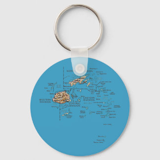 Fiji Map Keychain