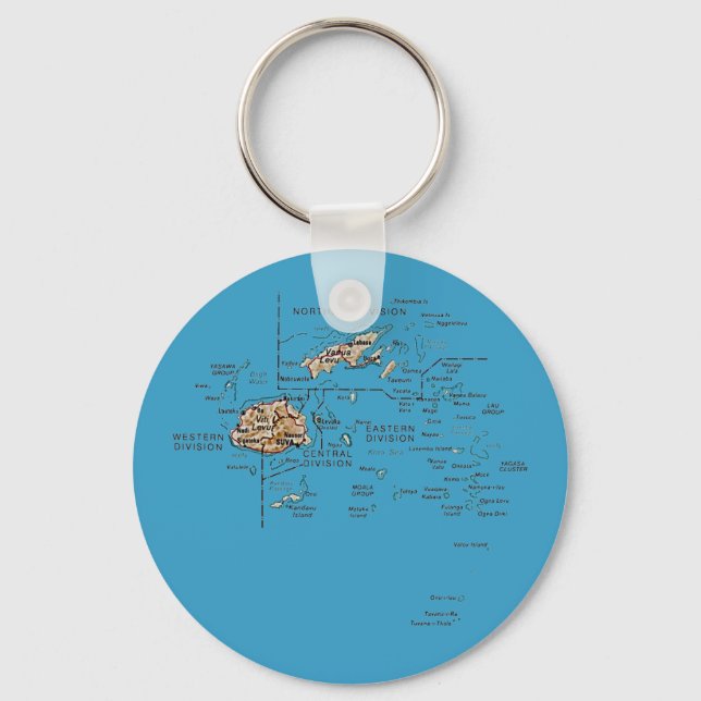 Fiji Map Keychain (Front)