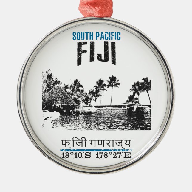 Fiji Metal Ornament (Front)