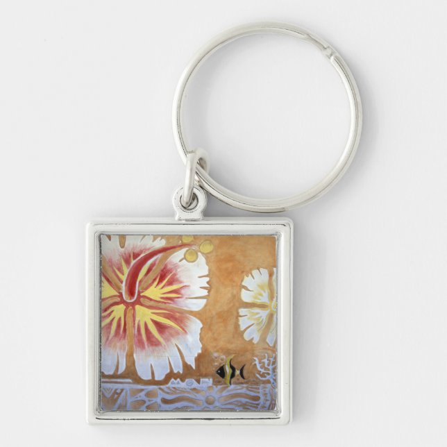 Fiji, mural art. keychain (Front)