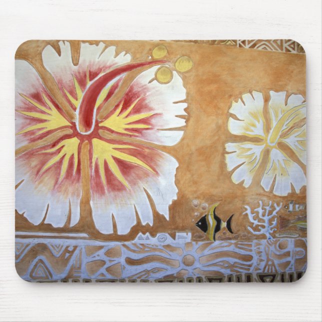 Fiji, mural art. mouse pad (Front)