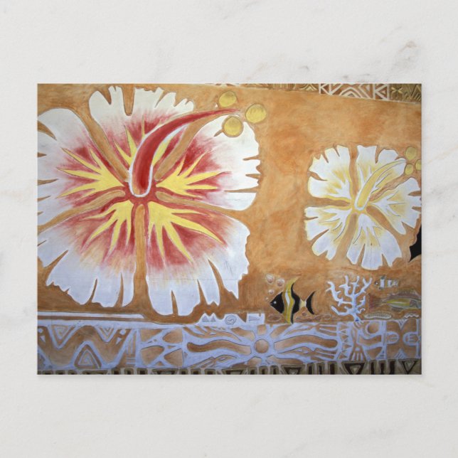 Fiji, mural art. postcard (Front)