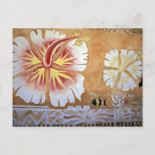 Fiji, mural art. postcard