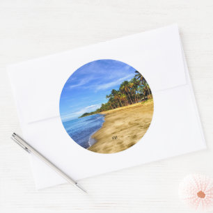Fiji pictresque photograph classic round sticker