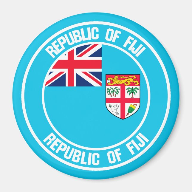 Fiji Round Emblem Magnet (Front)