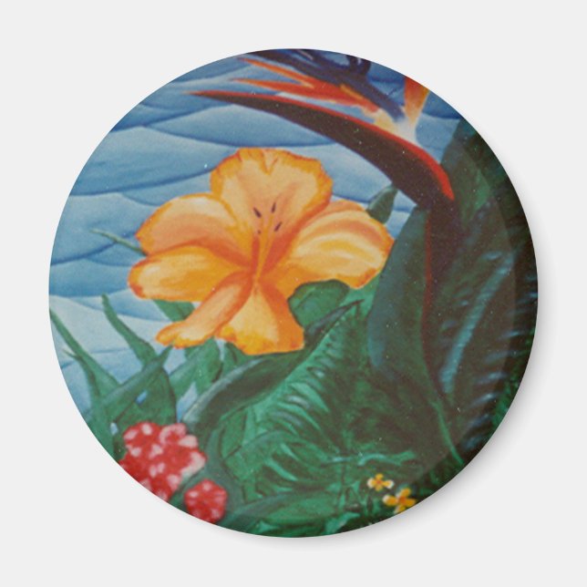 "Fiji" Round Magnet (Front)