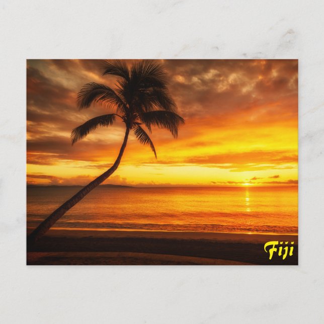 Fiji Sunset Post Card (Front)