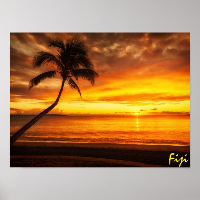 Fiji Sunset Poster (Front)