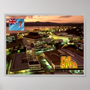 Fiji - Suva at Night - Poster