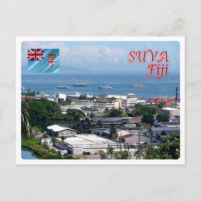 Fiji -  Suva City -  Walu Bay Industria - Postcard (Front)