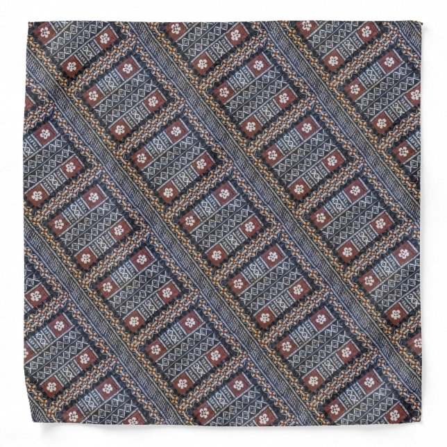 Fiji Tapa Barkcloth Print Bandana (Front)