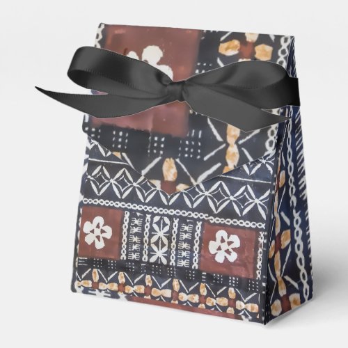 Fiji Tapa Barkcloth Print Paper Favor Bag Favor Boxes