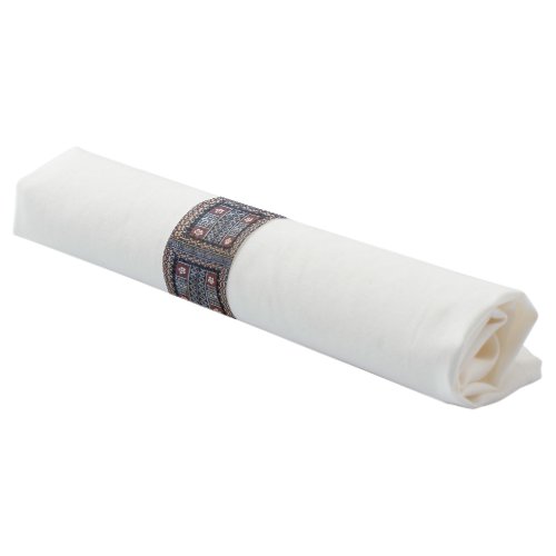 Fiji Tapa Barkcloth Print Paper Napkin Rings