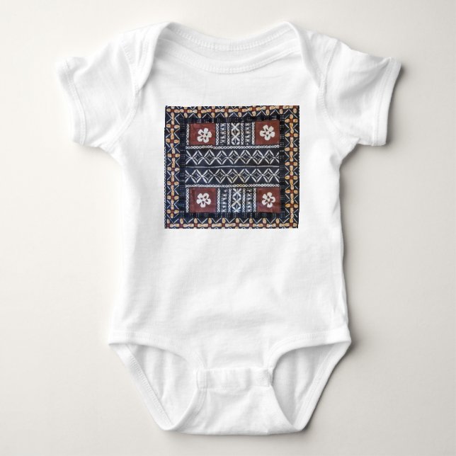 Fiji Tapa Cloth Baby Jumper Baby Bodysuit (Front)