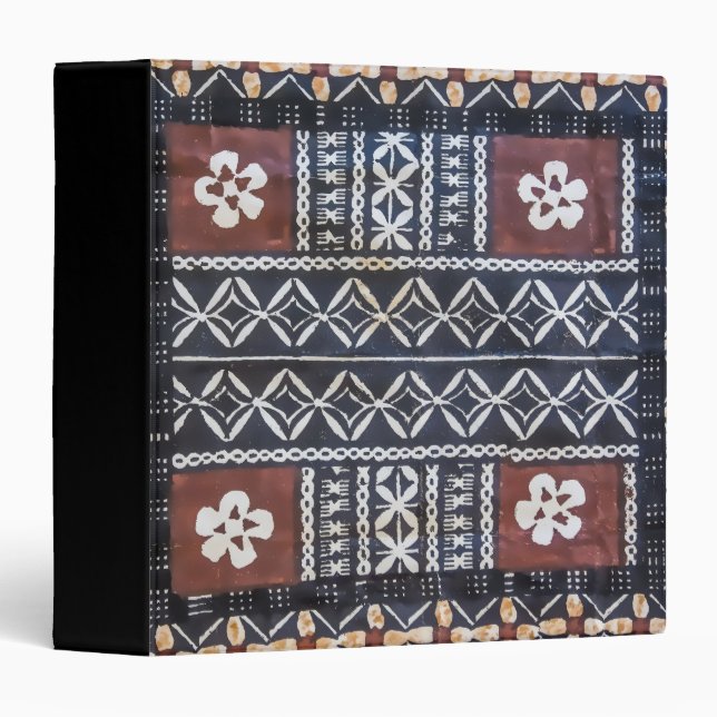 Fiji Tapa Cloth Print Binder (Front/Spine)