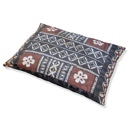 Fiji Tapa Cloth Print Dog Bed