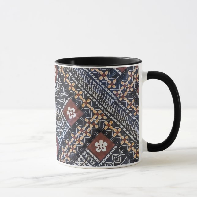 Fiji Tapa Cloth Print Mug (Right)