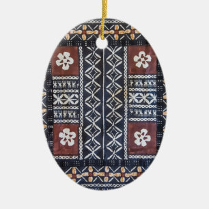 Fiji Tapa Cloth Print Ornament