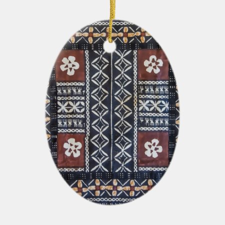 Fiji Tapa Cloth Print Ornament