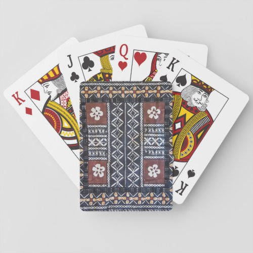 Fiji Tapa Cloth Print Playing Cards