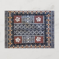 Fiji Tapa Cloth Print Postcard