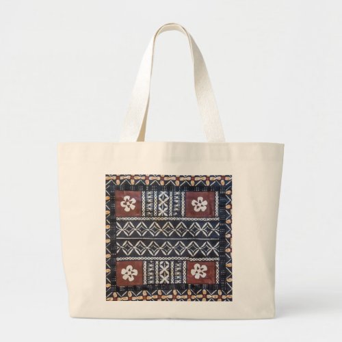 Fiji Tapa Cloth Print Tote