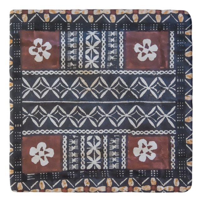Fiji Tapa Cloth Print Trivet (Front)