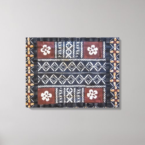 Fiji Tapa Cloth Print Wrapped Canvas