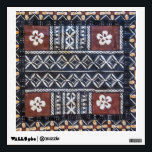 Fiji Tapa Cloth Wall Decal<br><div class="desc">fiji, island, tropical, tapa, barkcloth, pattern, tribal, exotic, fijian, flower, masi, south pacific</div>