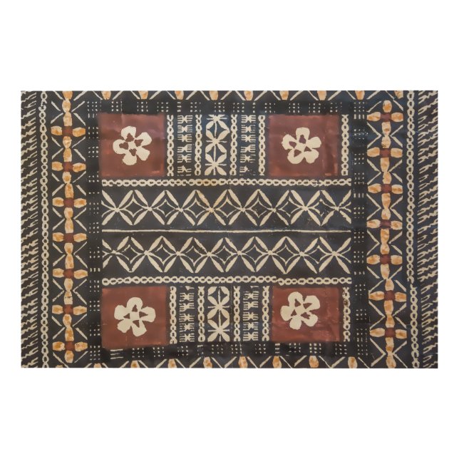 Fiji Tapa Cloth Wood Wall Art (Front)