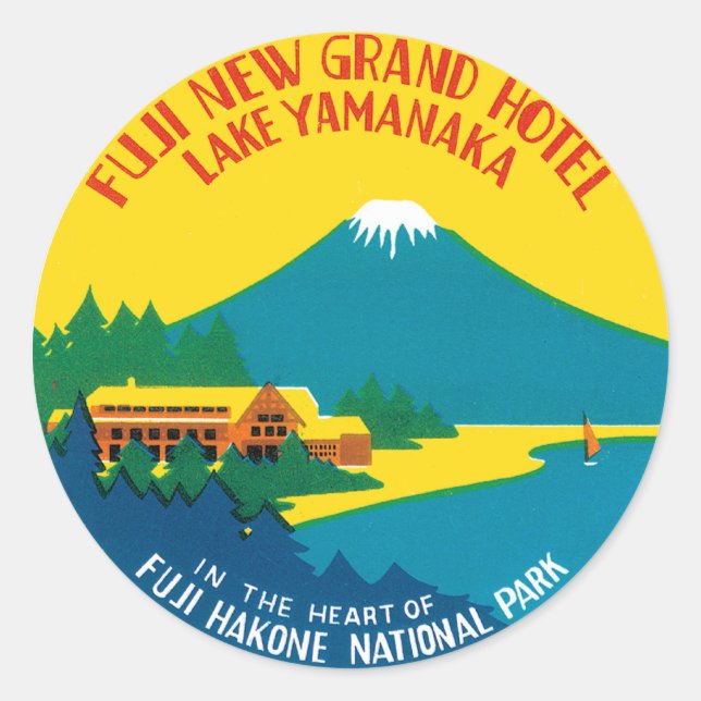 Fiji Travel Poster Classic Round Sticker (Front)