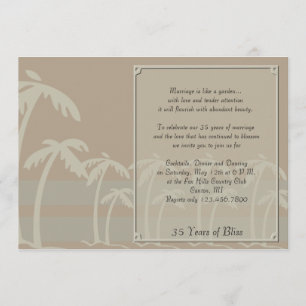 Fiji: Tropical Palm Trees Anniversary Invitation