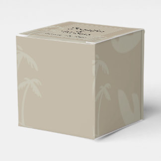 Fiji: Tropical Palm Trees Wedding Favor Boxes