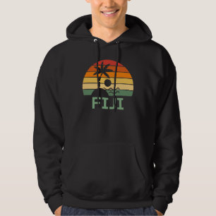 Fiji Vintage Palm Trees Summer Beach Hoodie