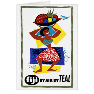 Fiji Vintage Poster Restored Cards