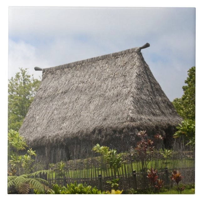 Fiji, Viti Levu Island. Polynesian Cultural Ceramic Tile (Front)