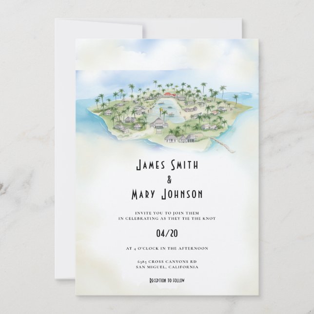 Fiji Wedding Invitation (Front)