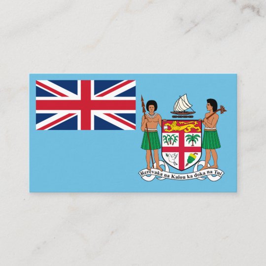 Fijian Flag & Coat of Arms, Flag of Fiji Business Card | Zazzle.com