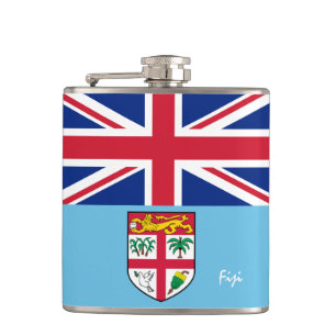 Fijian Flag & drink, travel Fiji rugby /sports fan Flask