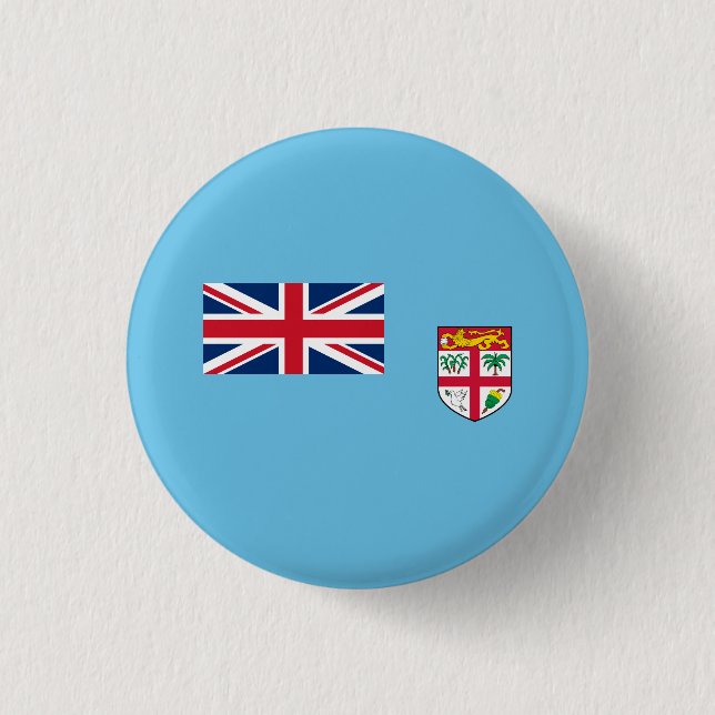 Fijian Flag, Flag of Fiji Button (Front)