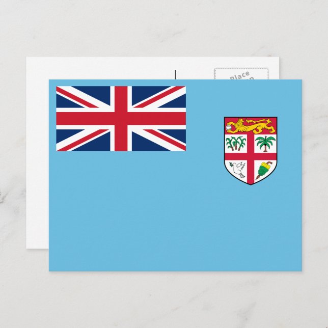 Fijian Flag, Flag of Fiji Postcard (Front/Back)