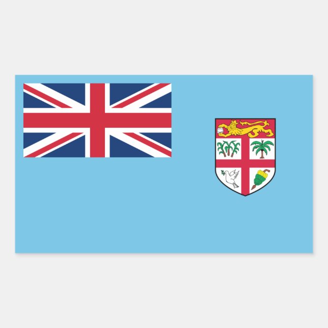Fijian Flag, Flag of Fiji Rectangular Sticker (Front)