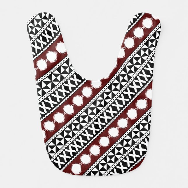 Fijian Masi Baby Bib (Front)