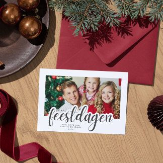 Fijne Feestdagen Foto Familie Kerstkaart  Holiday Card