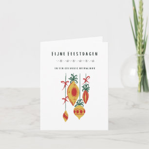 Fijne Feestdagen (kerstkaart) Dutch Christmas Card